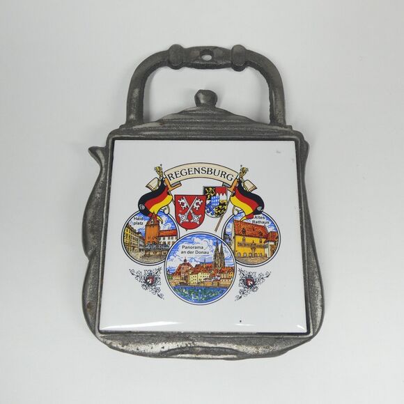 Regensburg Germany Tile Trivet Villeroy & Boch Vintage - Picture 1 of 5